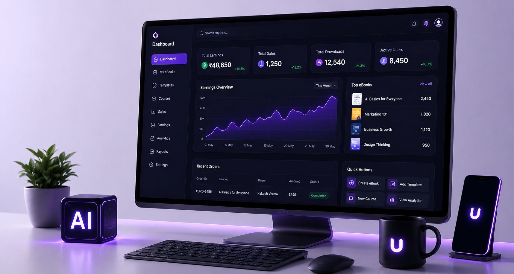 Ultracore AI creator dashboard